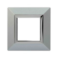 Рамка из металла, "Avanti", светло-серебристая, 1 пост (2 мод.)