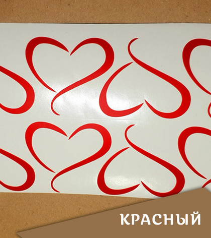 Наклейка "Контур сердца", 52х46 мм