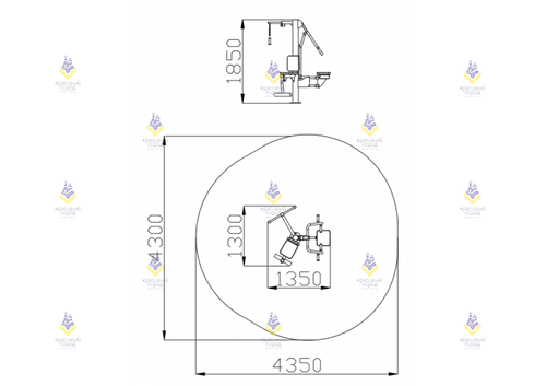 Уличный тренажер «Подтягивание + Гиб колена + Тяга»
