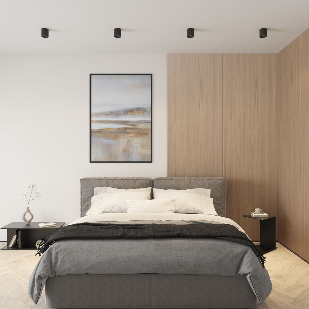 DK3090-BK Светильник накладной IP 20, 10 Вт, GU5.3, LED, черный/черный, пластик