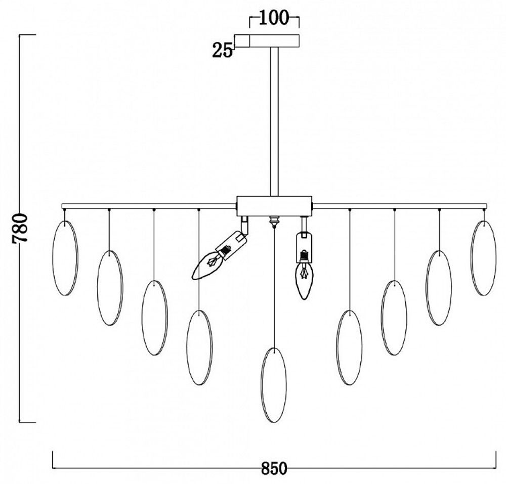 Люстра на штанге Freya Porto FR5104PL-08N