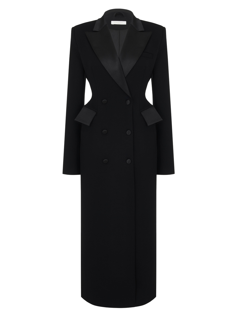 Пальто из джерси с атласом Monica, черный