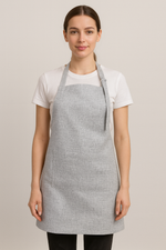 Фартук "Клетка" с карманом, на завязках, хлопок