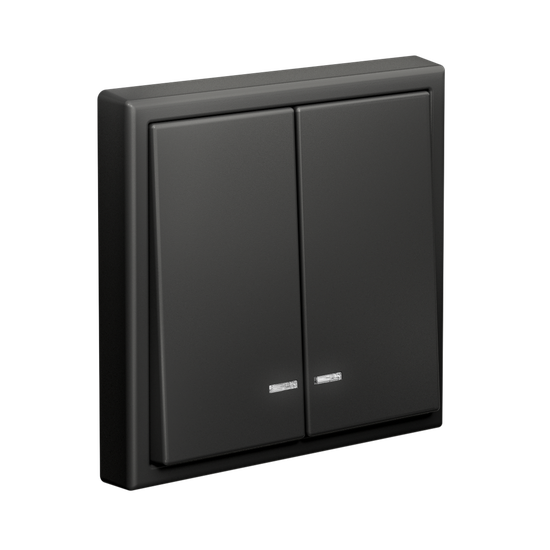 Выключатель 2-кл. ArtGallery (сх. 5а) 10AX с подсветкой быстрозажим. клем. механизм базальт SE GAL001453S