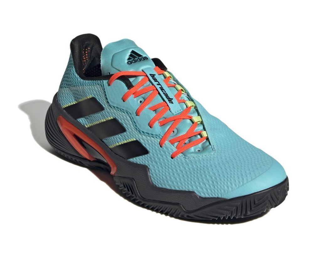 Мужские кроссовки теннисные Adidas Barricade M Clay - pulse aqua/core black/pulse lime