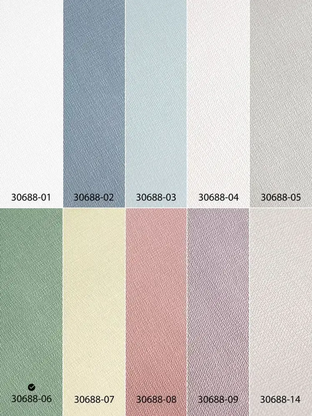 Обои флизелиновые 1.06, виниловые зеленые однотонные Textile (Moda Interio) метровые под ткань для гостиной и спальни в стиле прованс