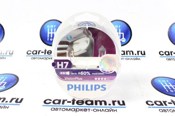 Автолампы "Philips" H7 55W-12V Vision Plus+60% 12972VPS2