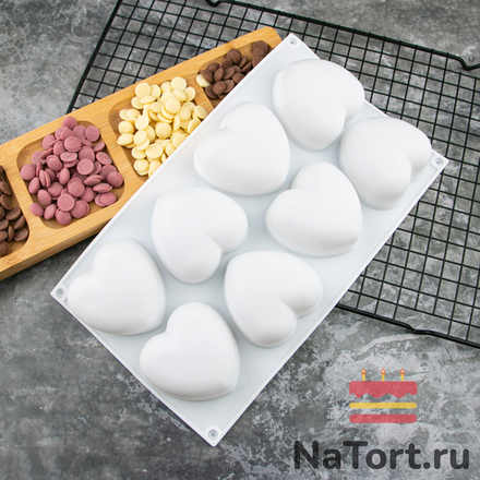 Форма для муссовых десертов «Сердечки 8 в 1»