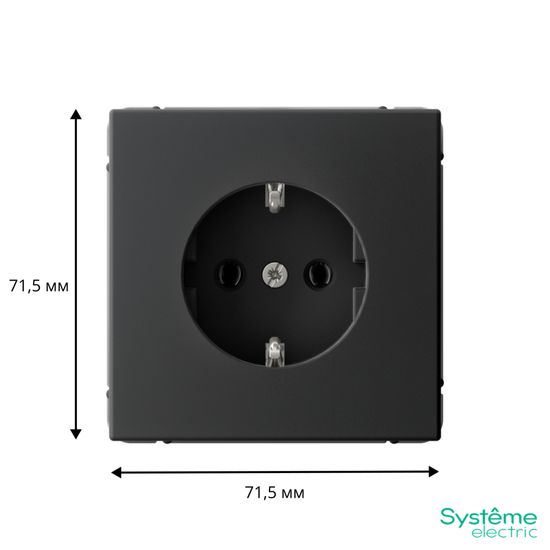 Розетка ArtGallery 16А с заземл. быстрозажим. клем. механизм карбон SE GAL001043S