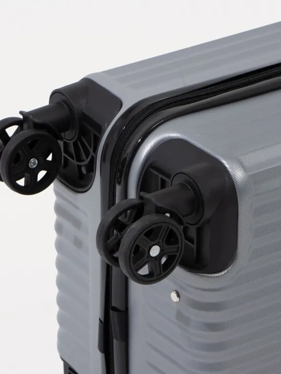 Чемодан маленький 20&quot;, кодовый замок, цвет серебряный