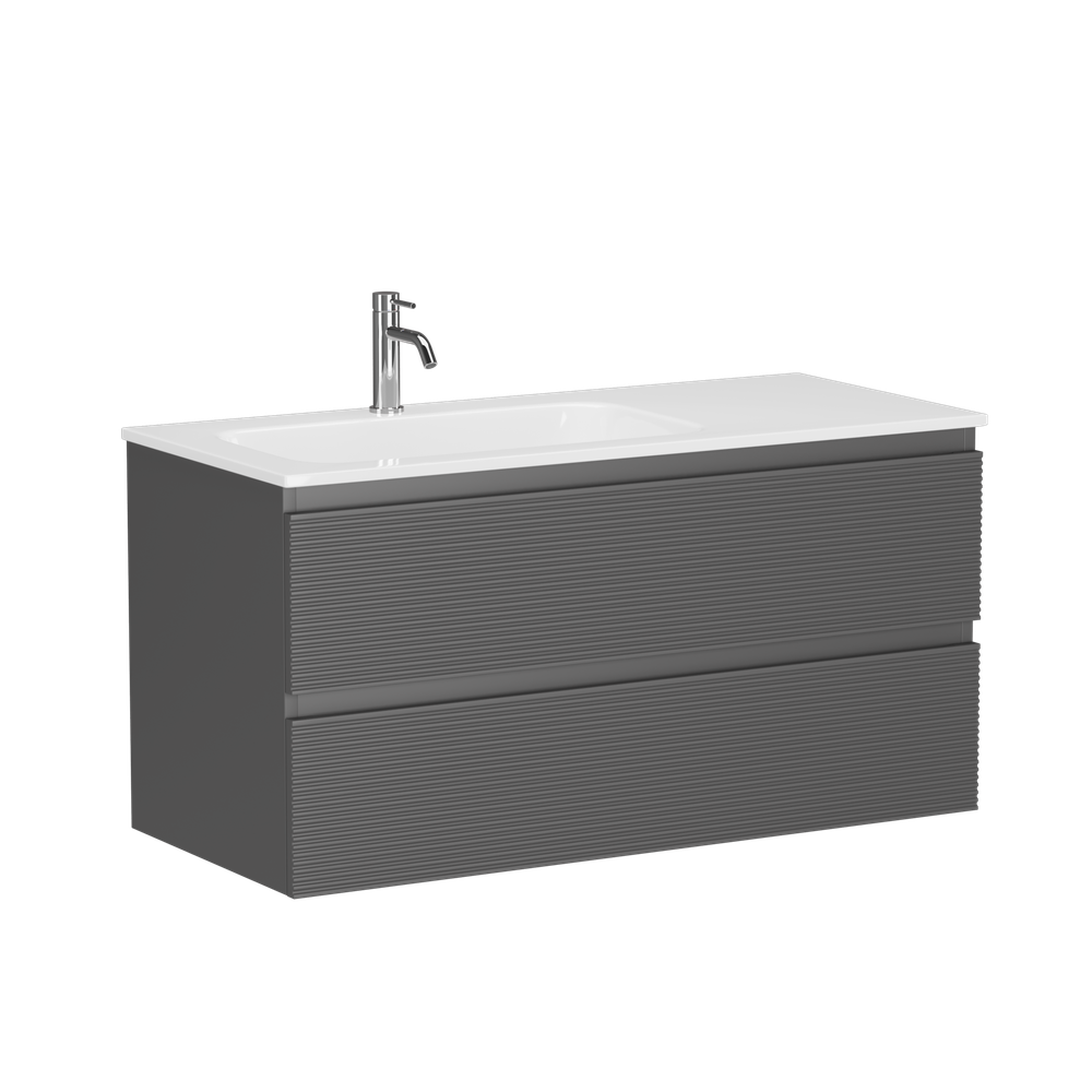 Тумба с раковиной Sancos Folk 100 см FL100LGS grey soft