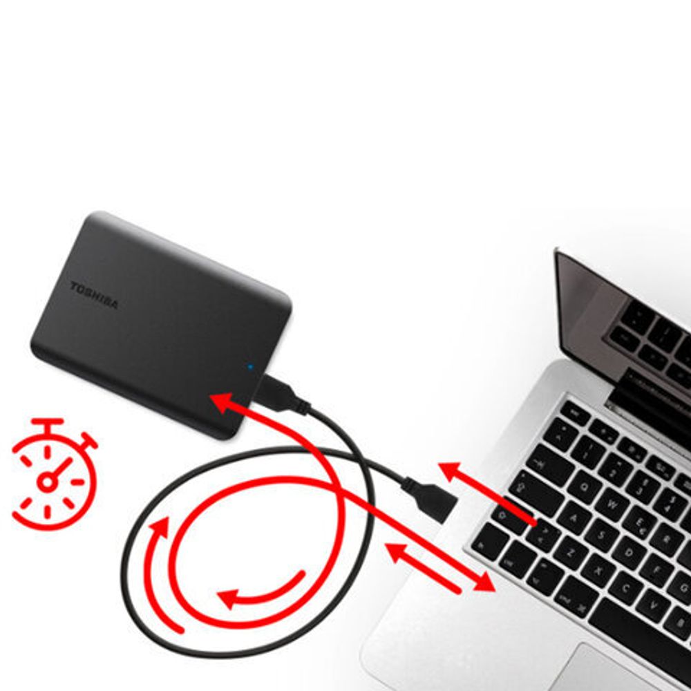 Внешний жесткий диск TOSHIBA Canvio Basics 2 TB, 2,5", USB 3.2, черный, HDTB520EK3AA