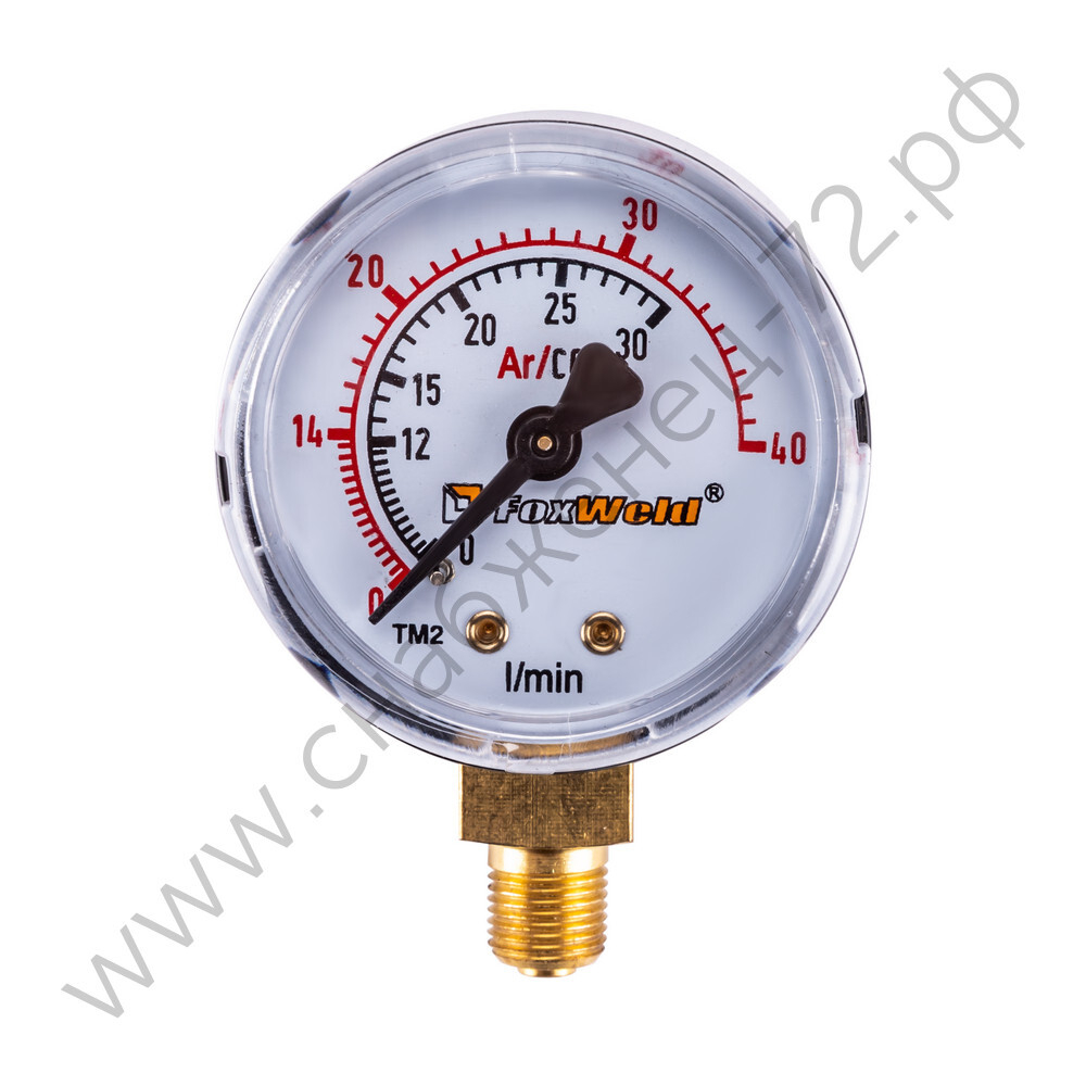FoxWeld Манометр для регулятора WR550 mini (аргон/углекислота) НД (пр-во FoxWeld/КНР)