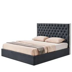 Кровать Dalsa 160х200 см, темно-серая