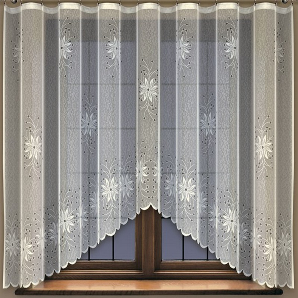 Занавеска "Ф. АСТРЫ" на шторной ленте, цвет кремовый, Польша.