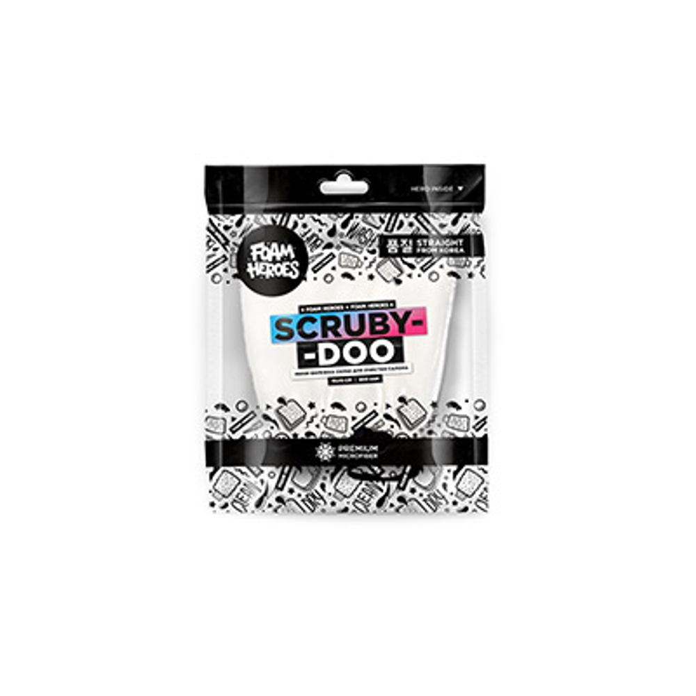 Foam Heroes Scruby-Doo мини-варежка скраб из микрофибры для очистки салона 15х15см, 900г/м2