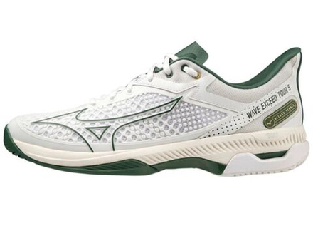 Мужские кроссовки теннисные Mizuno Wave Exceed Tour 5 AC - white/pineneedle/papyrus