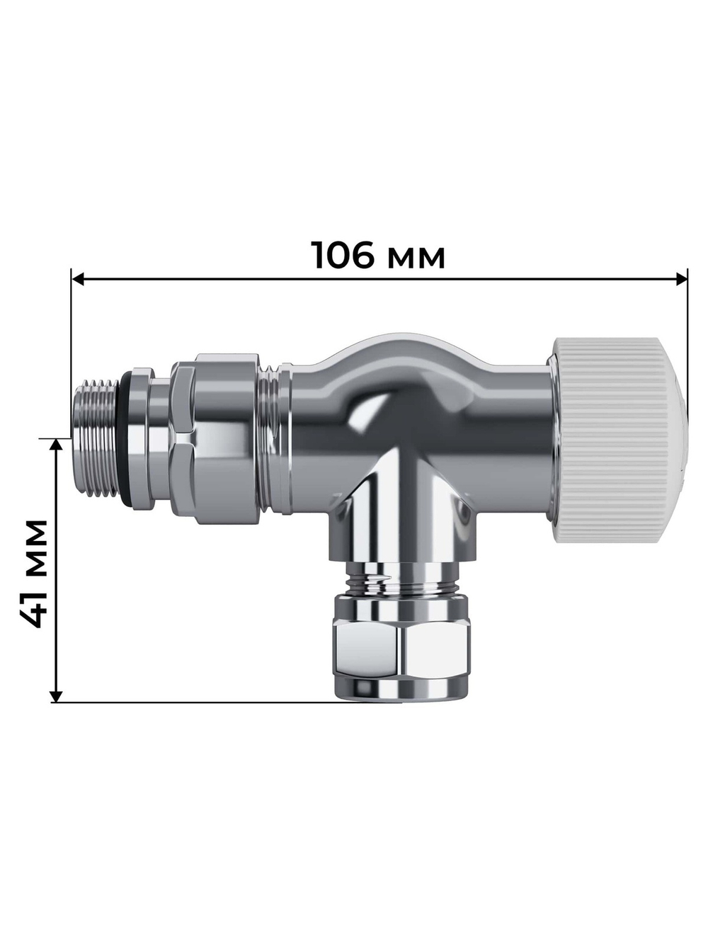 Набор термостатический осевой Royal Thermo Design Pro 15мм М30х1,5 (Хром)