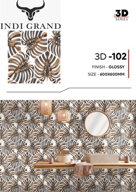 Керамогранит 3D 60х60 glossy- 102