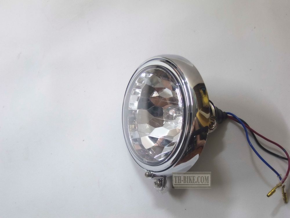 Headlight 4" Diamond lens, For Honda C100. T19. Copy. Made in Thailand. DIY