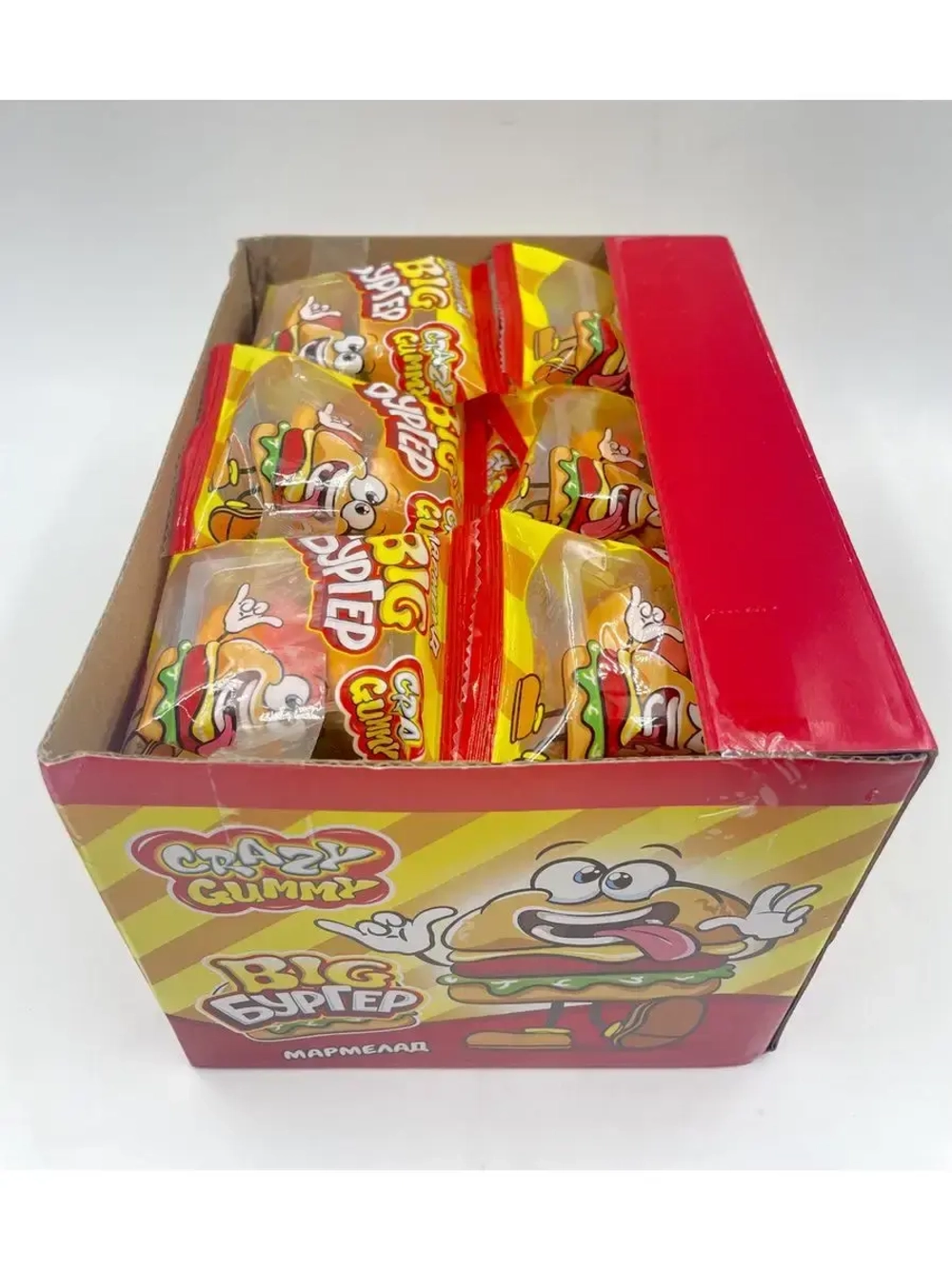 Жевательный мармелад BIG CRAZY BURGER блок