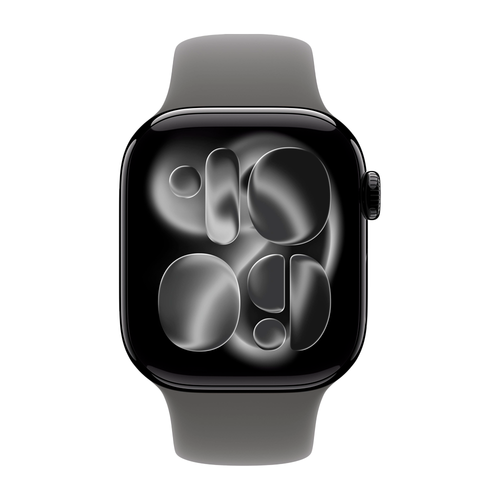 Умные часы Apple Watch Series 11 GPS, 42mm, Jet Black Aluminium Case with Stone Gray Sport Band, S/M