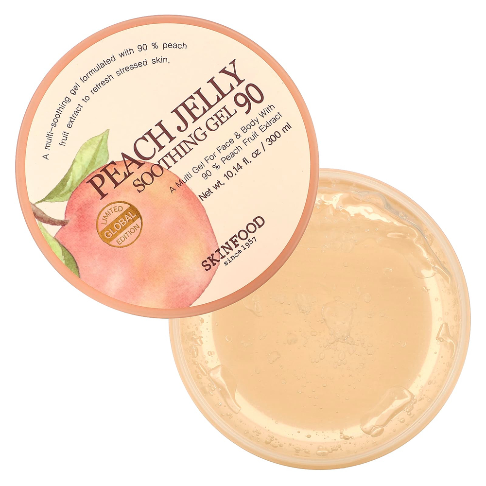 SKINFOOD, Peach Jelly, успокаивающий гель (персиковое желе) 90, 300 мл (10,14 жидк. унций)