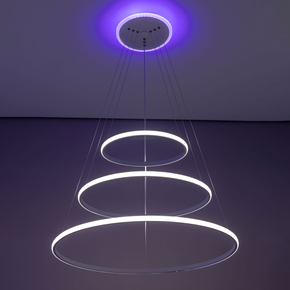 Citilux Неон Смарт CL731A090E RGB Умная подвесная люстра Белая