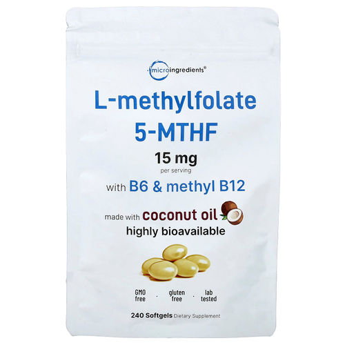 Micro Ingredients, L-метилфолат, 240 капсул