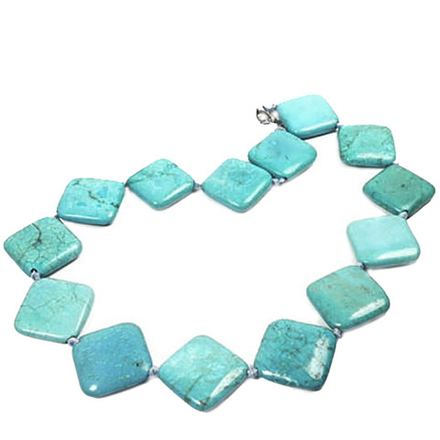 Бусы "Ромбы" бирюза асс.