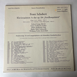 Винтажная виниловая пластинка LP Schubert Шуберт, Klavierquintett Richard Laugs, Forellenquintett (Германия 1977)