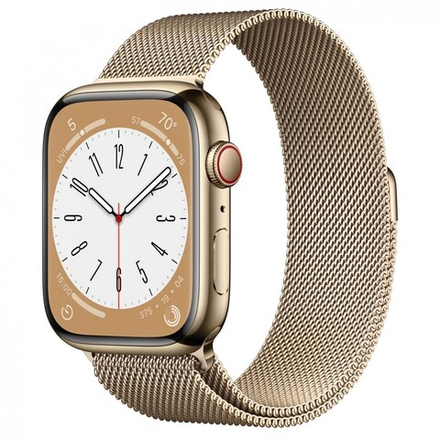 Apple Wacth Series 8 45mm Stainless Steel Gold / Milanese loop