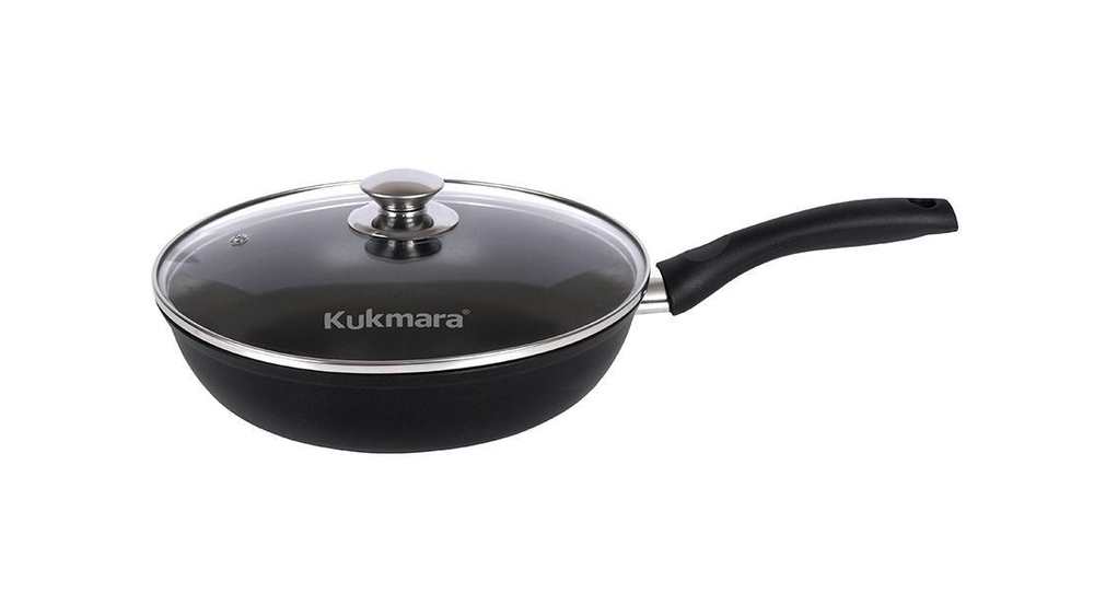 Сковорода 240/60-М мм а/п с ручкой стеклянная крышка с242а (4/1)