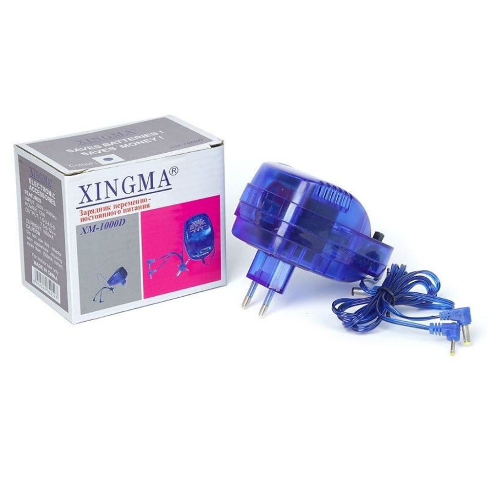 Сетевая зарядка универсальная XM-1000D (1,5V-12V, 1000мА)