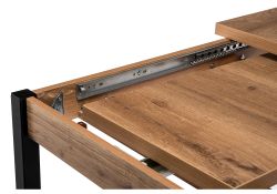 Стол Оригон 120(160)х70х77 дуб горный / черный матовый