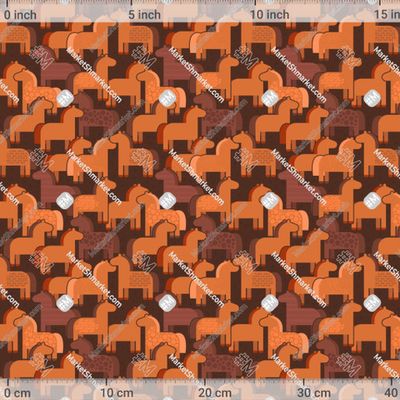 Лошади цвета охры by Capybara Prints 517 DPI