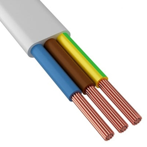 Провод осветительный ШВВП 3х0,75 плоский белый ГОСТ 7399 ККЗ KKZ40-00000392