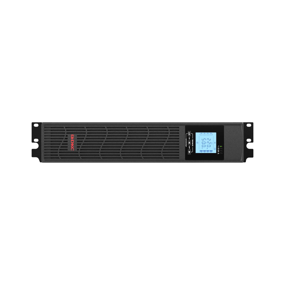 Линейно-интерактивный ИБП ДКС серии Info Rackmount Pro, 1000ВА/800Вт,1/1, USB, RJ45, 6xIEC C13, Rack 2U, SNMP/AS400 slot, 2x7Aч