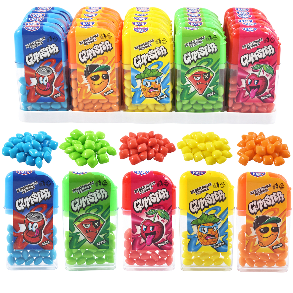 Жевательная резинка "GUMSTER" 8гр*30шт*12 блоков