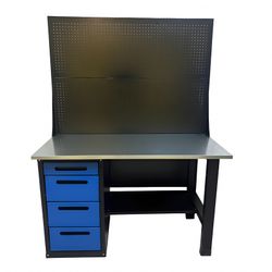 Great Wolf (GWT-V1400BL2) Верстак инструментальный, с двумя экранами, 4 ящика, 1400x700