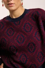 Лонгслив Idel Тюбетейка укороченный темно-синий