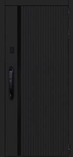 Стальная дверь "Silver" с зеркалом (биометрический замок)