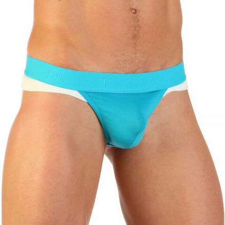 Мужские трусы тонги бирюзовые с белыми вставками Doreanse 1258