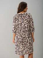 Халат Хм-562/бежевый-акварельлеопард