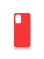 Силиконовый чехол с микрофиброй для Samsung Galaxy A72 red DF