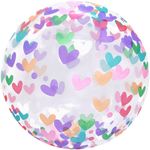 Шар Сфера 3D, Множество сердец, Прозрачный, Кристалл.