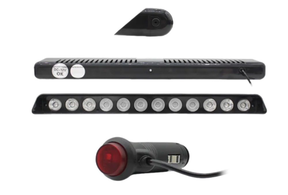 Мигалка-планка-стробоскоп Красно-Синяя 12-24V 12LED (320*30*100) (STROB-S12-R/B) (1шт)
