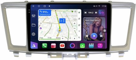 Магнитола для Infiniti QX60, JX35 2012-2016 (пластиковый верх) - FarCar BM9-9672 монитор 9.5" QLED на Android 14, TS10, 4+32Гб, CarPlay, 4G SIM-слот