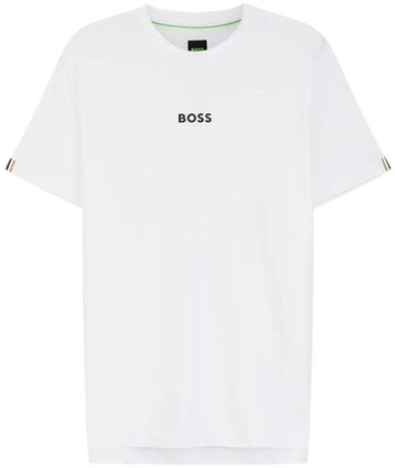 Мужская теннисная футболка BOSS TOC Serve 1 - white