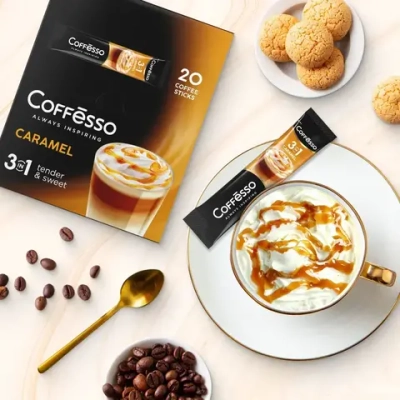 Кофейный напиток Coffesso 3 в 1 Caramel, 20 шт